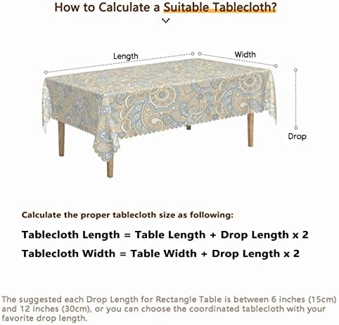 Покривка с шарени Вратовръзки Lirduipu 60x84 инча, Правоъгълна Покривка за маси на височина 4 фута - Водоустойчиви и Устойчиви на петна и бръчки за Многократна употреба покривки с принтом за Кухненски Дейности в помещения