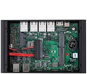 Мини PC InuoMicro 5G G6412L4 Intel Celeron J6412, 2.0 Ghz, 16 GB DDR4 512 GB SSD с Wi-Fi, 4 LAN, Рутер, защитна Стена, Прокси-сървър, Точка за достъп Wi-Fi За Малкия Бизнес, Тенис на Домашната защитна Стена