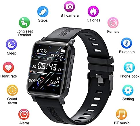 Смарт часовник с функция повикване, Умни часовници 2022 за телефон Android / iPhone (30D + режим на готовност, Музикално склад / плейър), Водоустойчив фитнес тракер, IP67, Умни часовници с пълен сензорен екран AMOLED