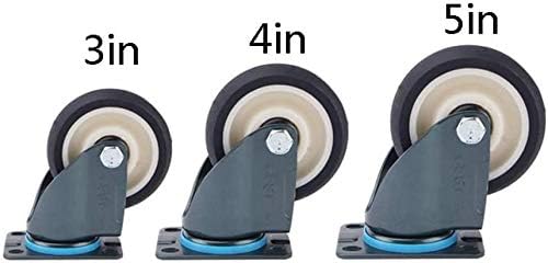 Джанти NIANXINN за тежки условия на работа за 300 кг φ75 mm / 100 mm / 125 мм, комплект от 4-те полиуретан завъртане на колелата за мебели с тормозными ролки (Цветът на: отточна тръба на шарнирна връзка, размер: 4 инча)