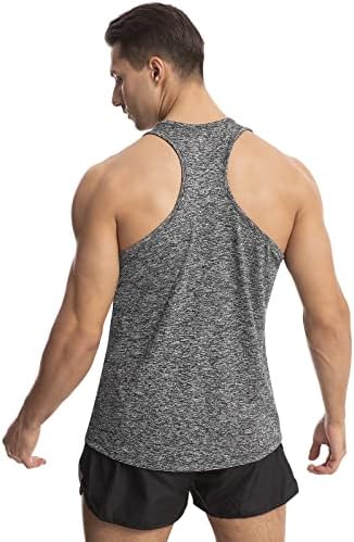 Мъжки спортни Тениски Vislivin, бързо съхнещи Тениски с Y-Образно деколте на гърба, Ризи Без ръкави за Бодибилдинг - 4 опаковки