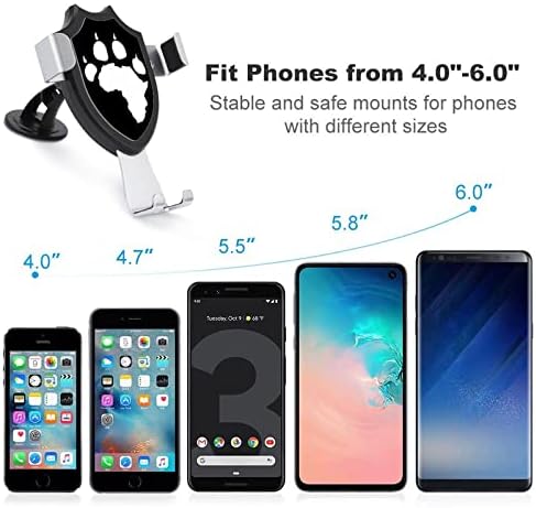 Отпечатък на Лъв Лапи Планина За мобилен телефон Hands Free Air Vent Държач за Мобилни Телефони, Съвместима с вашия Смартфон iPhone Кола Люлка Универсални