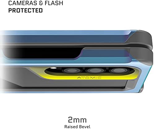Калъф Ghostek ATOMIC slim ZFold4 Прозрачен с переливающимся алуминиева Метална броня Премия Трайни Тежкотоварни Противоударные Защитни калъфи за телефони Samsung Galaxy Z Fold4 (7,6 инча) 2022 (призматичен)