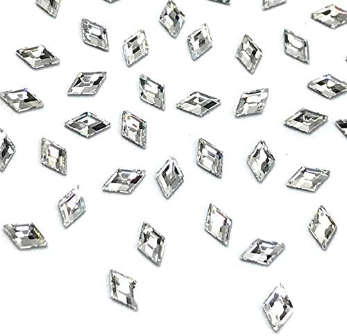 4x6 мм Стъклени Кристали с кристали АБ за украса на върховете на ноктите, 20 бр/опаковане., Бели Кристали с Равна задна част, sew скъпоценни камъни за нокти HJ28-K7 - (Цвят: 2)