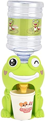 FIYO Мини Диспенсер за вода за деца, Диспенсер за напитки с една Кофа за Вода Настолен Диспенсер за Вода за Охлаждане с Вода (Зелена Жаба)