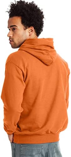 Мъжки hoody Hanes, EcoSmart, С качулка от Памучна смес, Плюшено мек вълнен плат Пуловер с качулка