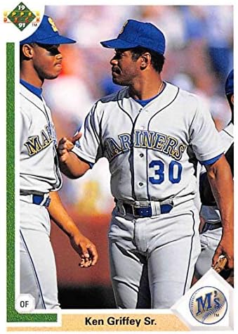 1991 Горна палуба №572 Кен Гриффи - старши/Кен Griffey Jr . NM-Бейзбол екип Сиатъл Маринърс