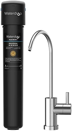 Преносимото филтърен патрон Waterdrop RF17 за филтър за вода 17UA/17UB под мивката, намалява съдържанието на олово, хлор, лош вкус и мирис и капка вода 17UB 3 Г. в рамките на система за филтриране на вода под мивката