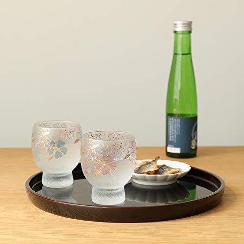 Японски Чашка за саке Adelia 145 мл С изображение на Цветя саке Four Seasons няколко Чаши за саке Произведено в Япония S-6238