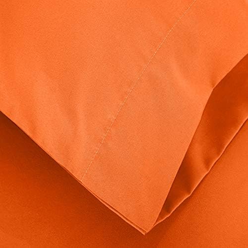 Комплект Спално бельо ARTALL от Мек Микрофибър от 4 теми с Дълбок джоб - Queen, Оранжево