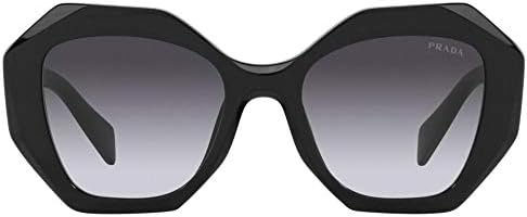Слънчеви Очила Прада PR 16WS 1AB5D1 с черни Пластмасови Геометрични Лещи и Сиви Лещи Градиентными