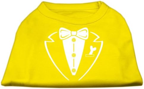 Тениска за кучета с принтом Смокинг Жълт цвят XS (8)