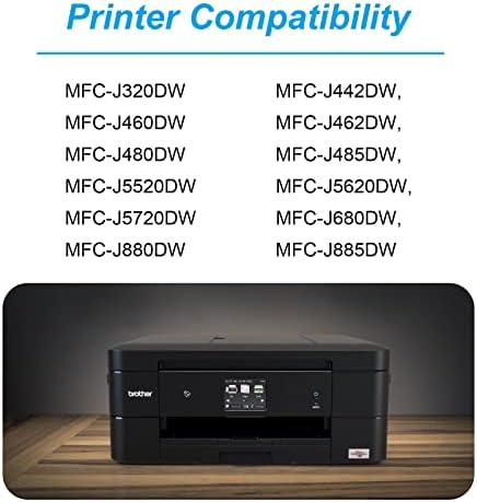 Касети с мастило LC203 LC201 са Съвместими с чернильными касети с мастило на Brother LC203XL LC203BK, работят с принтери MFC-J480DW MFC-J880DW MFC-J4420DW MFC-J680DW MFC-J885DW (10 бр), high performance страници