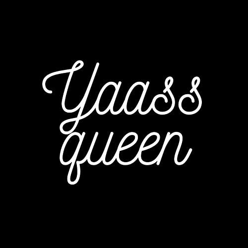 Vinyl Стикер на колата Yaass Queen 6 инча - [Бял]