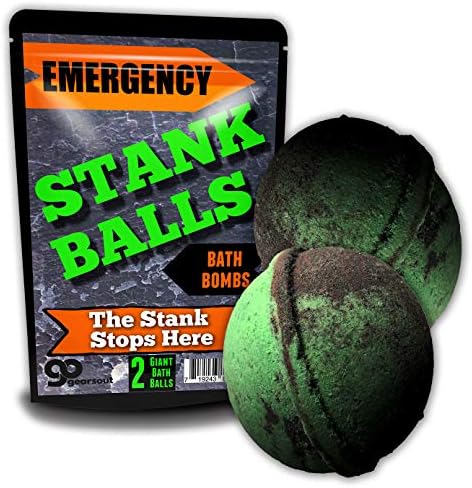 Бомбочки за баня с вонючими топки - Забавни Бомбочки за вана за мъже - Шипучки за вана XL, черен и зелен мрамор, ръчно изработени в САЩ