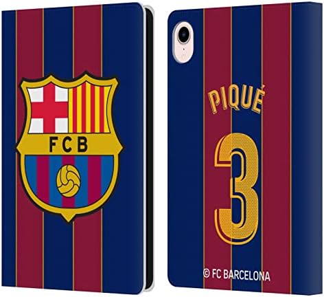 Дизайн на своята практика за главата, официално лицензиран ФК Барселона Рики Пуиг 2020/21, Домашен комплект играчи Група 2, Кожен калъф-книжка-джобен формат и е Съвместим с Apple iPad Mini (2021)