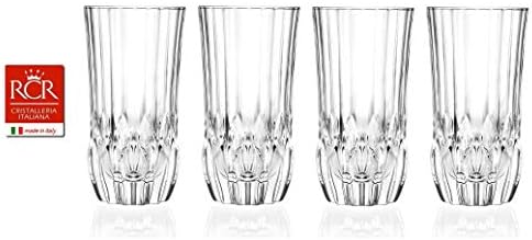 Набор от съдове за напитки от кристал RCR Cristalleria Italiana (чаша за коктейл Висока (13,5 oz) - 4 бр.)