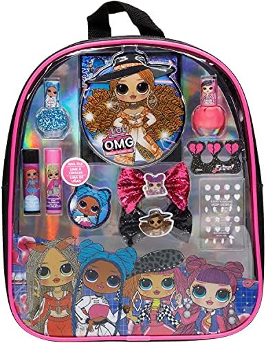 Изненада Л. Оа Л.! Козметичен комплект за грим Townley Момиче Backpack с откидывающимся огледало включва Гланц за устни, лак за нокти, лък за коса и много други за момичета на възраст от 3 години е идеално за партита,