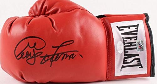 Червената ръкавица, светът бокс с автограф от Джордж Форман, холограма JSA GF - Боксови ръкавици с автограф от ляво