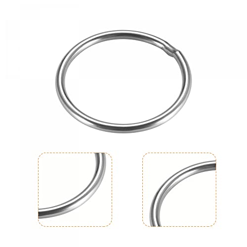 uxcell 40 x 3 mm и 50 x 4 мм 201 о пръстен от неръждаема стомана, заварени кръгли пръстени само на 10 бр.