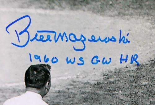 Бил Мазероски Подписа Снимка Празник начало-раната 16x20 1960 GW WS-JSA W * Blue - Снимки на MLB с автограф