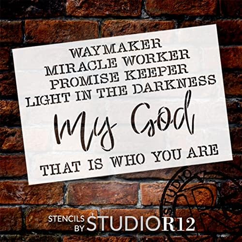 Шаблони Waymaker Miracle Worker от StudioR12 | Направи си сам, Вдъхновяващ Декор за Дома | Раскрась Дървена Знак | за многократна употреба Шаблон от Mylar | Изберете размер (12 см x 8 инча)