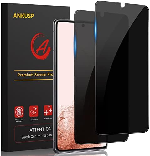 ANKUSP [2] Защитно фолио за дисплея на Samsung Galaxy S23 Plus [Супериорна лепило] от закалено стъкло [Поддръжка отключване на пръстови отпечатъци], защита от шпионски софтуер, драскотини, твърдост на екрана 9H за Samsung